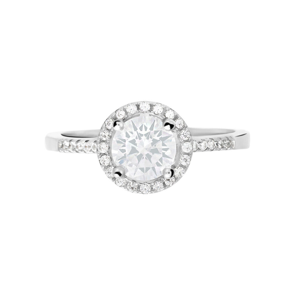 Anello Solitario Silver Elegance Argento Rodiato Cubic Zirconia