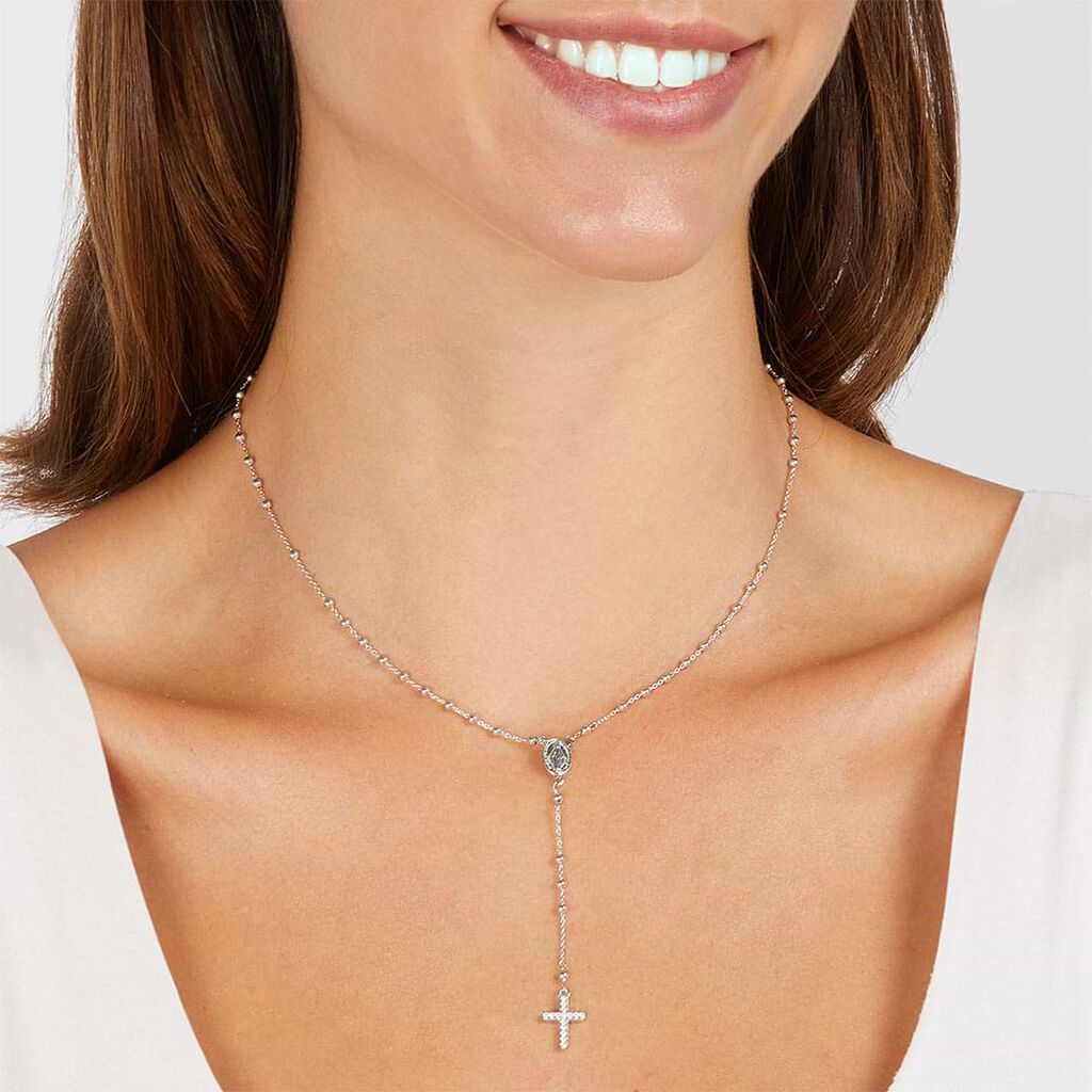 Collana Rosario Silver Soul Argento Rodiato Cubic Zirconia - Collane Rosario Donna | Stroili