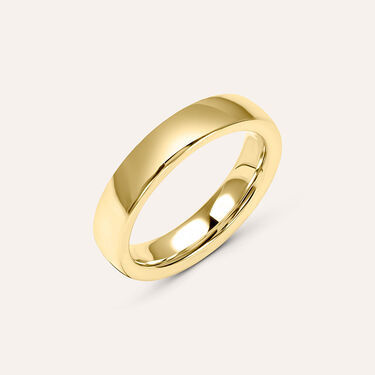 Fede Comoda Leggera Squadrata 4 mm Oro Giallo