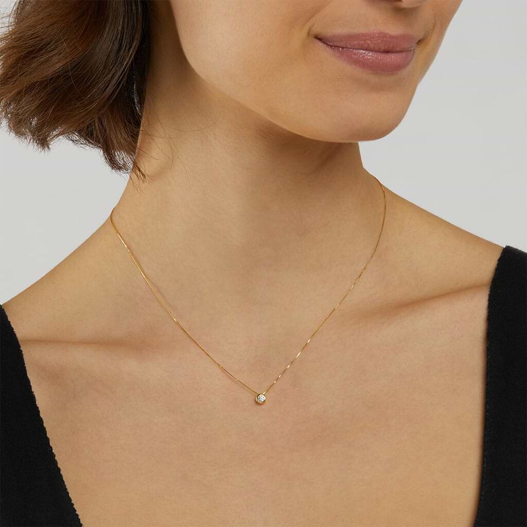 Collana Punto Luce Claire Oro Giallo Cubic Zirconia - Collane Punto Luce Donna | Stroili