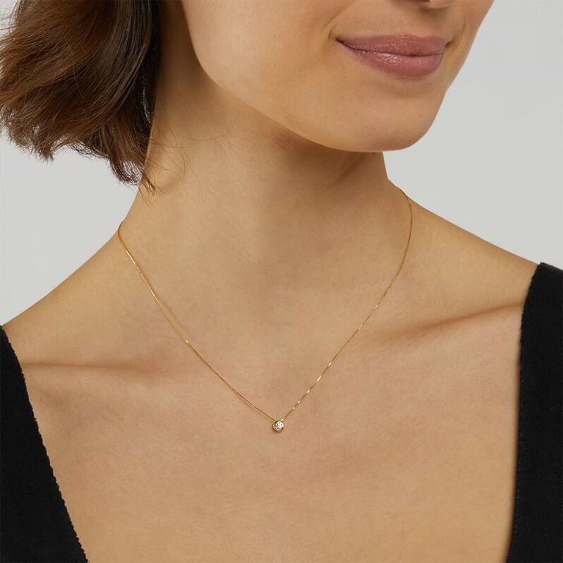 Collana Punto Luce Claire Oro Giallo Cubic Zirconia - Collane Punto Luce Donna | Stroili