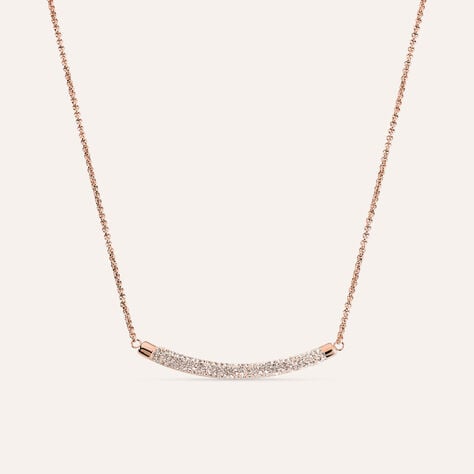 Collana Aura Acciaio Rosa Cristallo - Collane Donna | Stroili