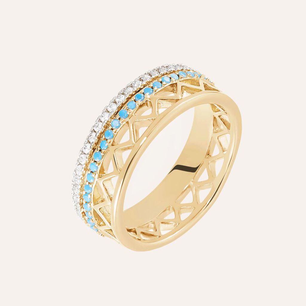 Anello Golden Dream Placcato Oro Giallo Cubic Zirconia