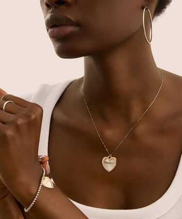 Bracciale Silver Collection Argento Bicolore Bianco / Rosa