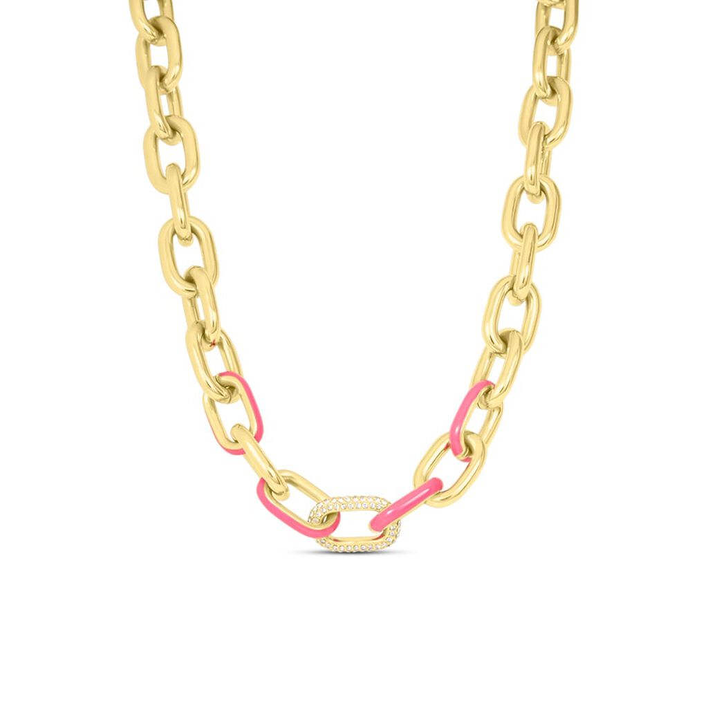 Catena Lady Sweet Acciaio Dorato Cristallo - Collane Catena Donna | Stroili
