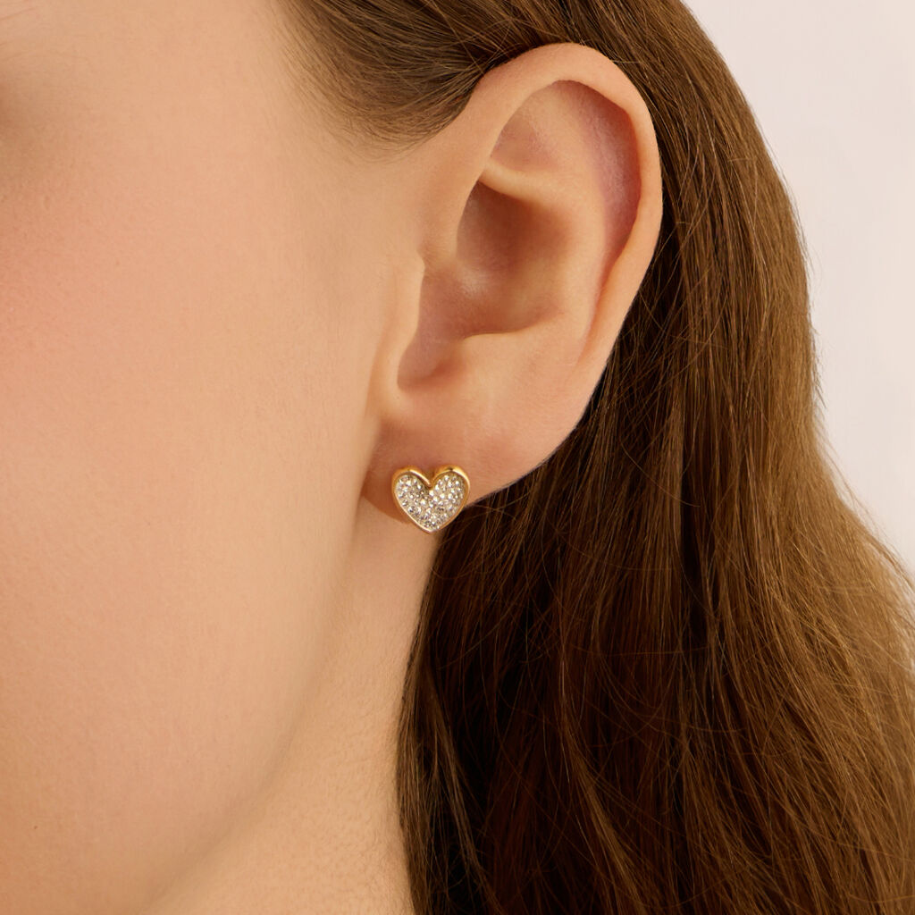 Orecchini Lobo Christelle Oro Giallo Cristallo