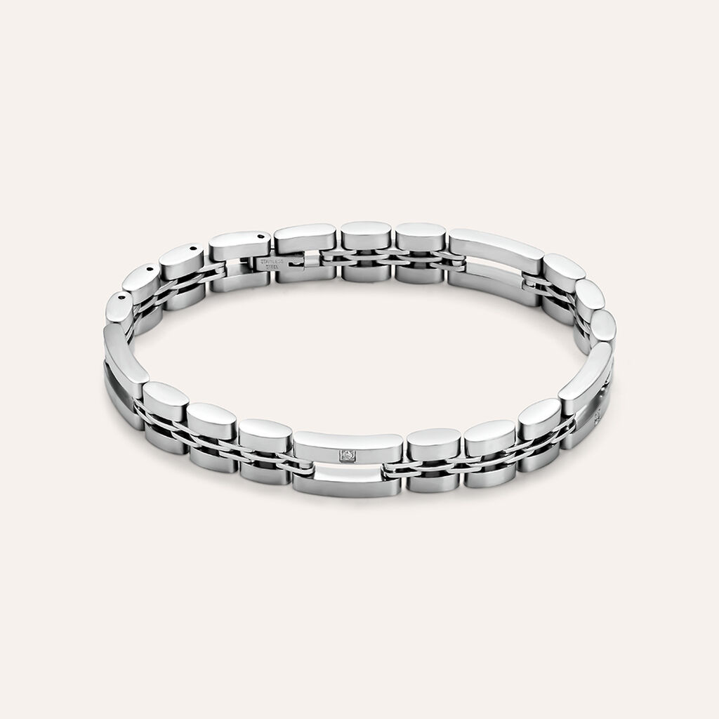Bracciale Man Code Acciaio Cubic Zirconia