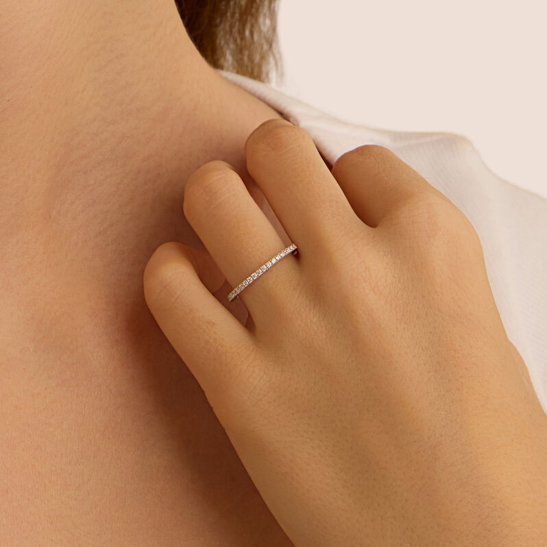 Anello Riviere Claire Oro Bianco Cubic Zirconia - Anelli Riviere Donna | Stroili