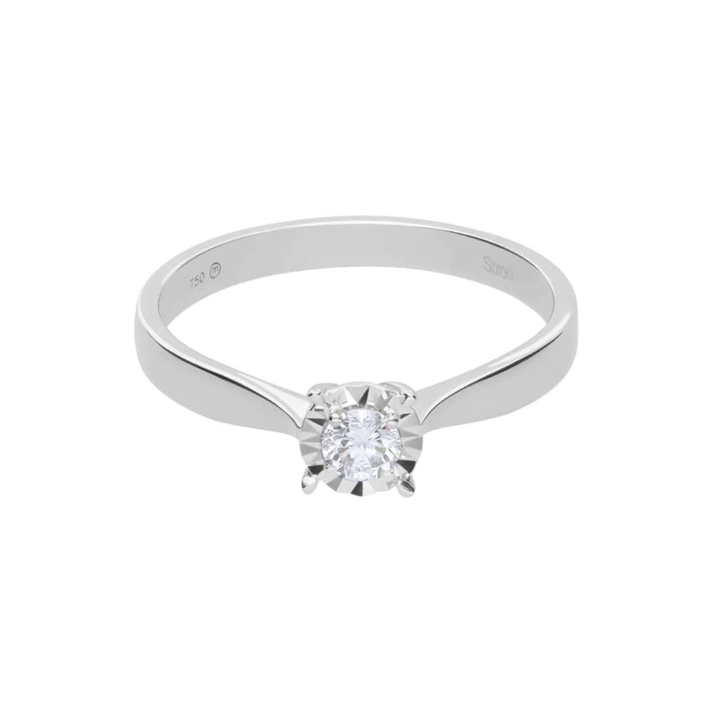 Anello Solitario Diamotion Oro Bianco Diamante