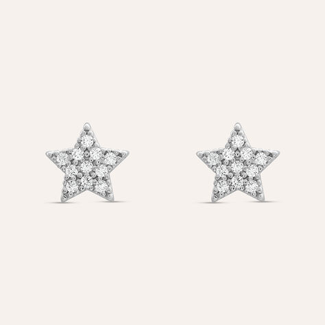 Orecchini Lobo Claire Oro Bianco Cubic Zirconia - Orecchini a Lobo Donna | Stroili