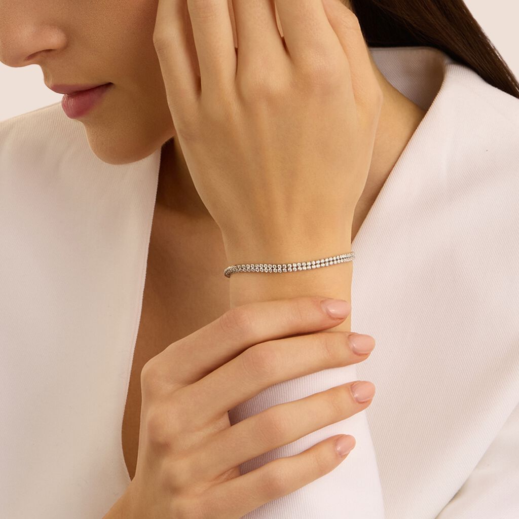 Bracciale Tennis Aura Acciaio Cubic Zirconia