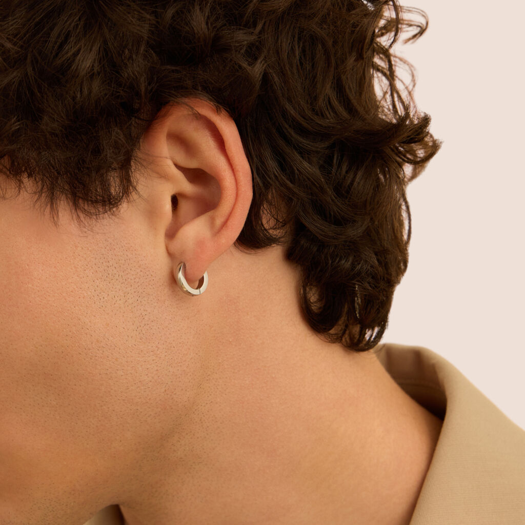 Mono Orecchino A Cerchio Man Code Acciaio