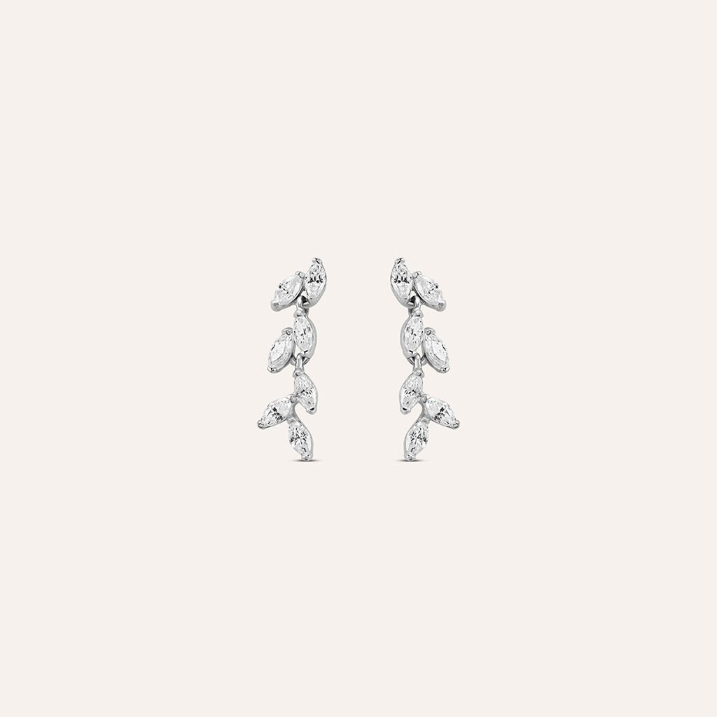 Orecchini Pendenti Claire Oro Bianco Cubic Zirconia - Gioielli Donna | Stroili
