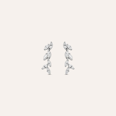 Orecchini Pendenti Claire Oro Bianco Cubic Zirconia - Gioielli Donna | Stroili