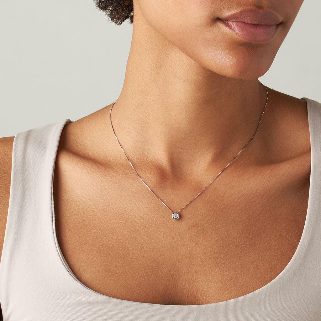 Collana Punto Luce Firmamenti Oro Bianco Diamante - Collane Punto Luce Donna | Stroili