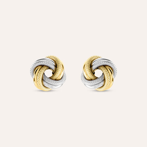 Orecchini Lobo Gold Essence Oro Bicolore - Orecchini a Lobo Donna | Stroili