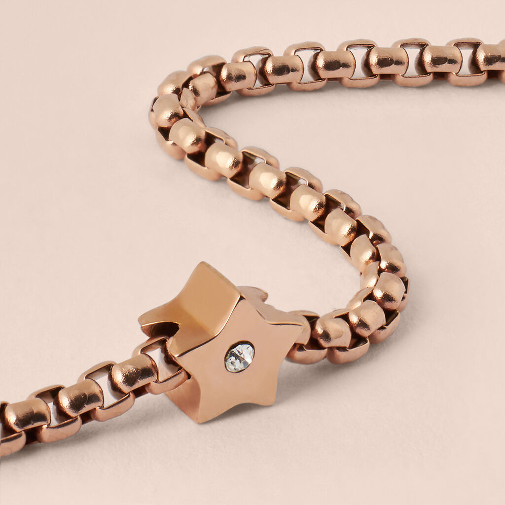 Bead Essential Code Acciaio Rosa Cristallo - Beads Donna | Stroili
