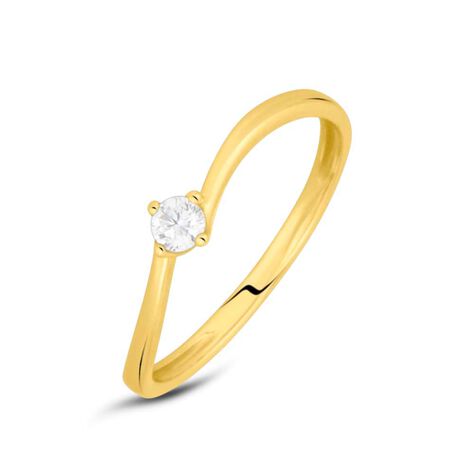 Anello Solitario Claire Oro Giallo Cubic Zirconia - Anelli con Pietre Donna | Stroili