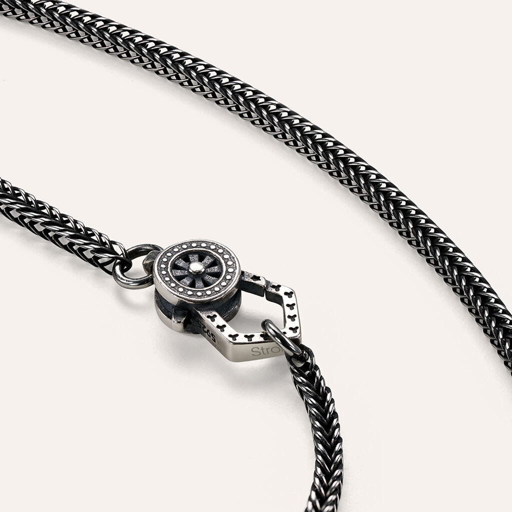 Collana Man Code Acciaio Nero