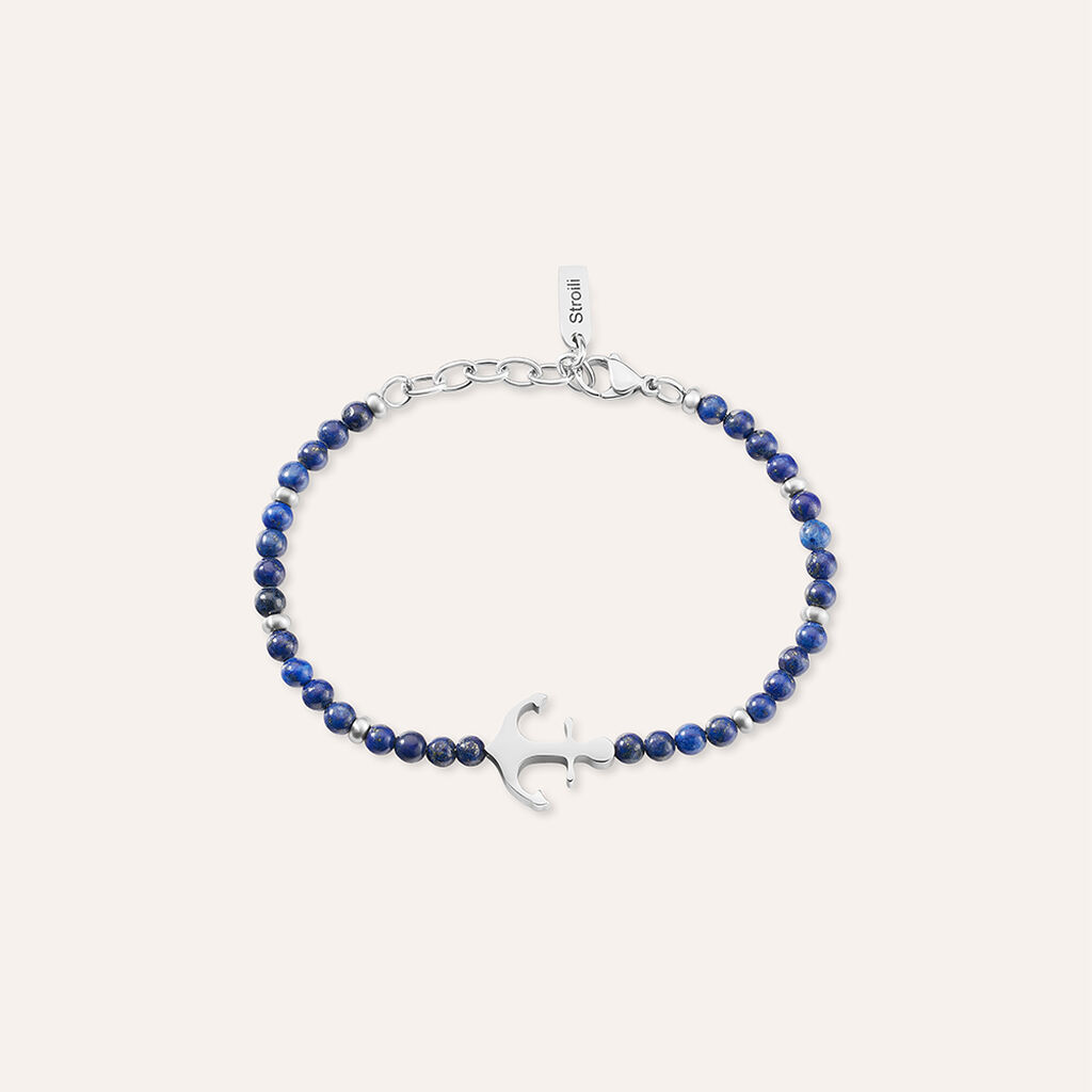Bracciale Man Code Acciaio Lapislazzuli