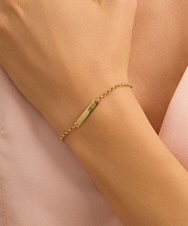 Bracciale Con Targhetta Holy Oro Giallo