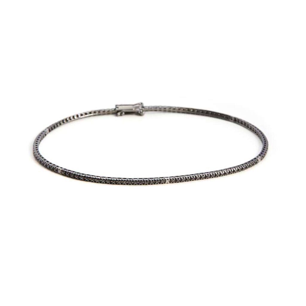 Bracciale Tennis L'homme Diamant Oro Bianco Diamante