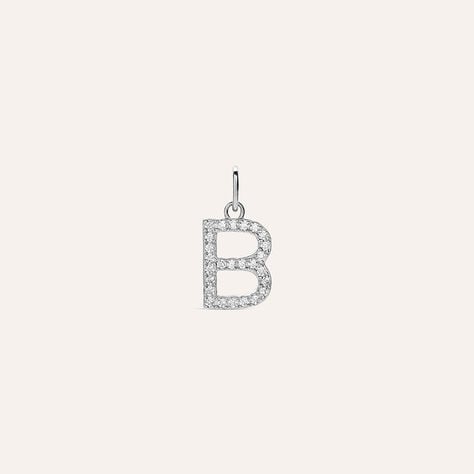 Pendente Poème Oro Bianco Cubic Zirconia - Ciondoli Donna | Stroili