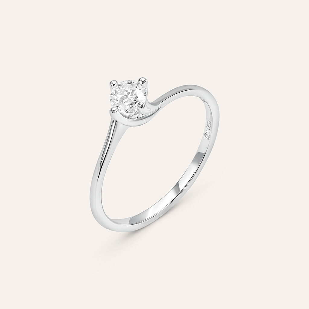Anello Solitario Valentino Firmamenti Oro Bianco Diamante - Gioielli Donna | Stroili