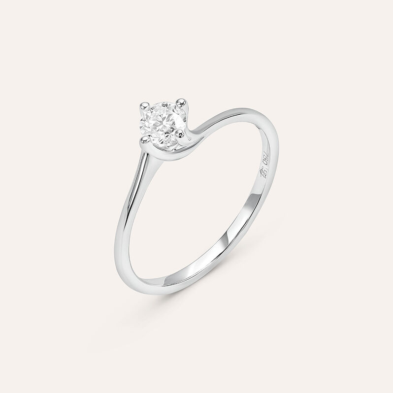 Anello Solitario Valentino Firmamenti Oro Bianco Diamante - Gioielli Donna | Stroili