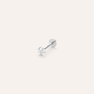 Piercing Orecchio Tragus Helix Conch Moonlight Acciaio Cristallo