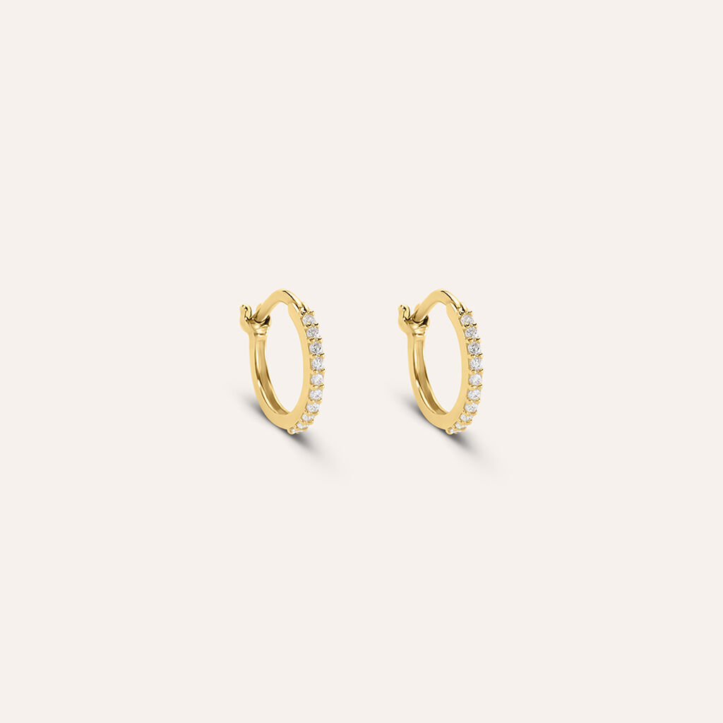 Orecchini A Cerchio Toujours Oro Giallo Cubic Zirconia - Orecchini a Cerchio Donna | Stroili