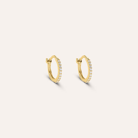 Orecchini A Cerchio Toujours Oro Giallo Cubic Zirconia - Orecchini a Cerchio Donna | Stroili