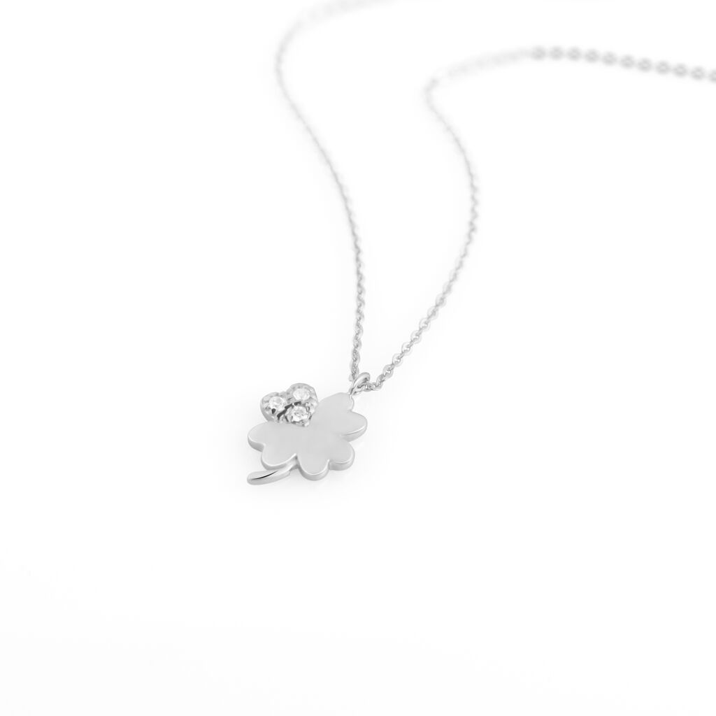 Collana Claire Oro Bianco Cubic Zirconia - Collane Donna | Stroili