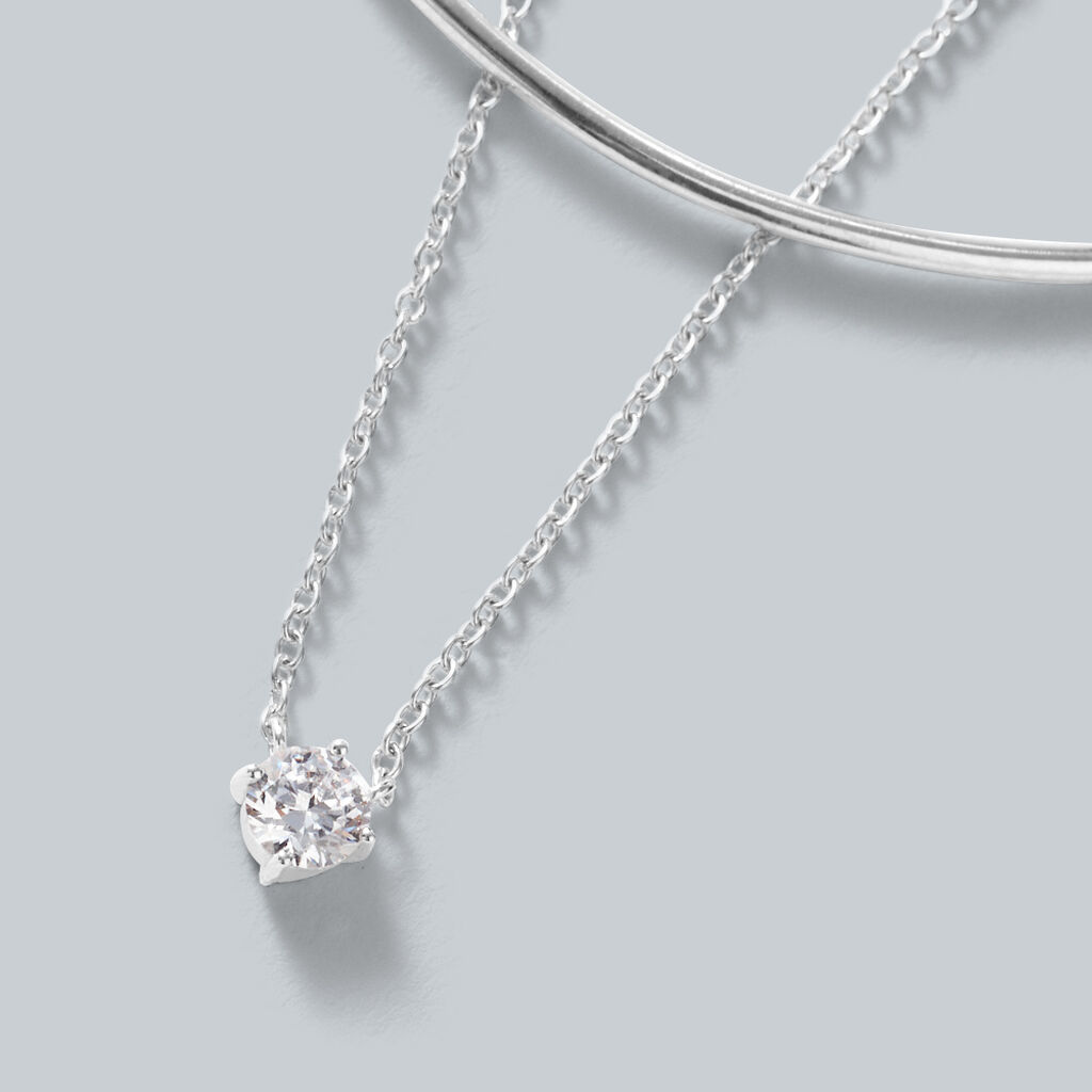 Collana Punto Luce Silver Elegance Argento Rodiato Cubic Zirconia - Collane Punto Luce Donna | Stroili