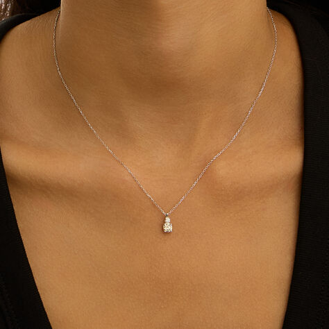 Collana Doppio Punto Luce Diamade Oro Bianco Diamante Lab-Grown - Collane Punto Luce Donna | Stroili