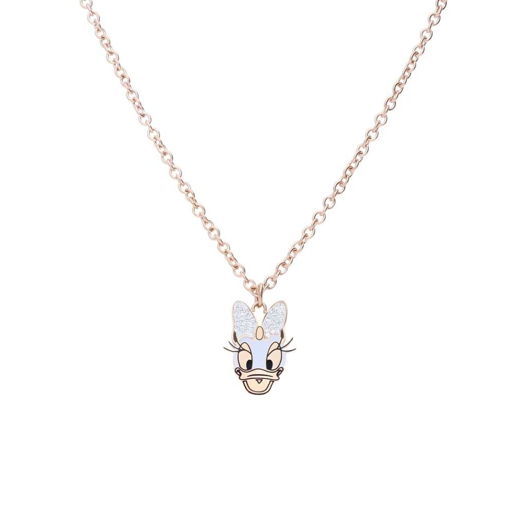 Collana Mickey Mouse & Friends Acciaio Rosa Cristallo - Collane Donna | Stroili