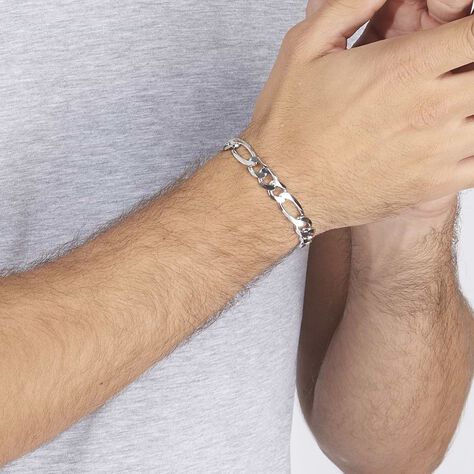 Bracciale Catena Gentleman Argento Rodiato - Bracciali Uomo | Stroili