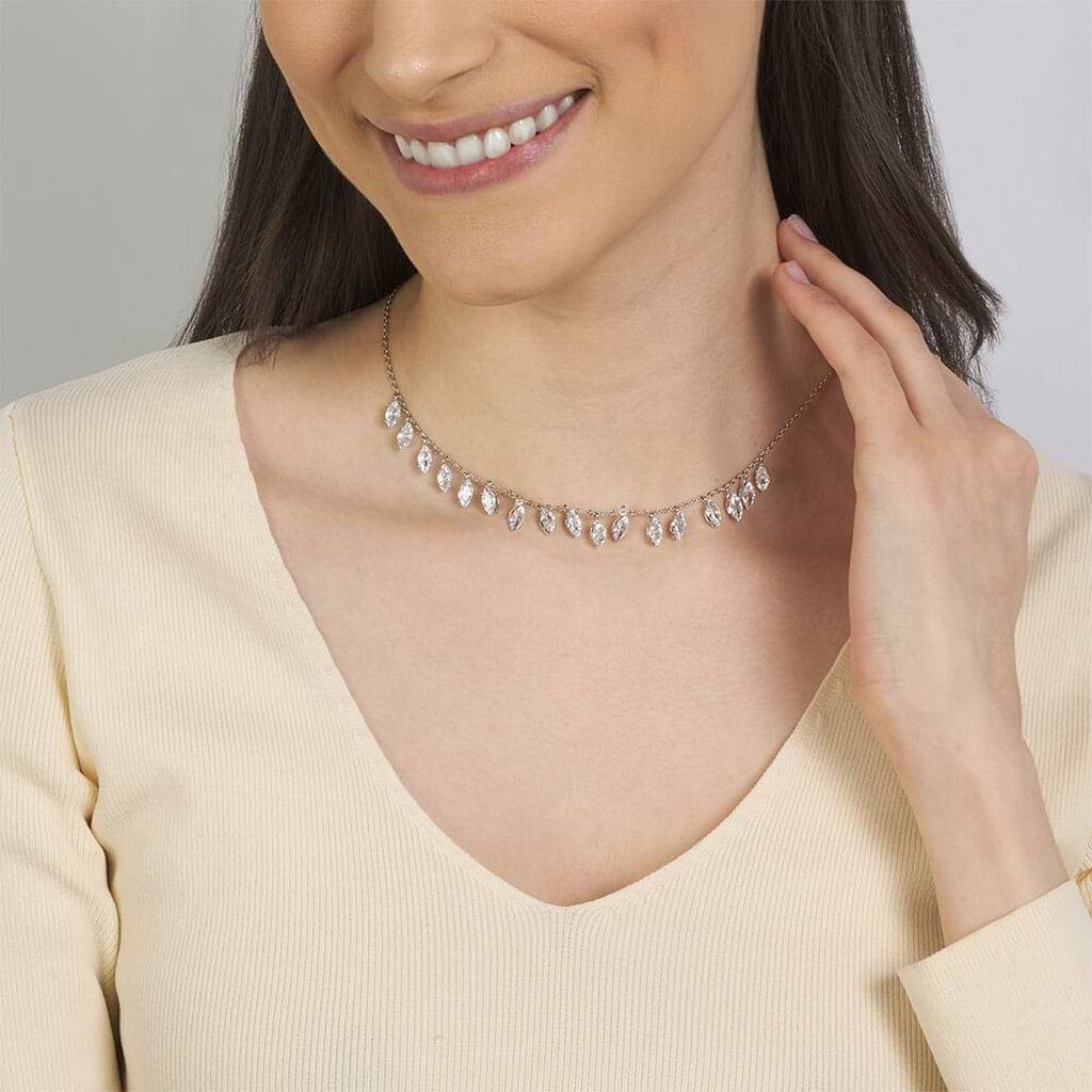 Collana Multi Punto Luce Romantic Shine Metallo Cristallo - Collane Punto Luce Donna | Stroili