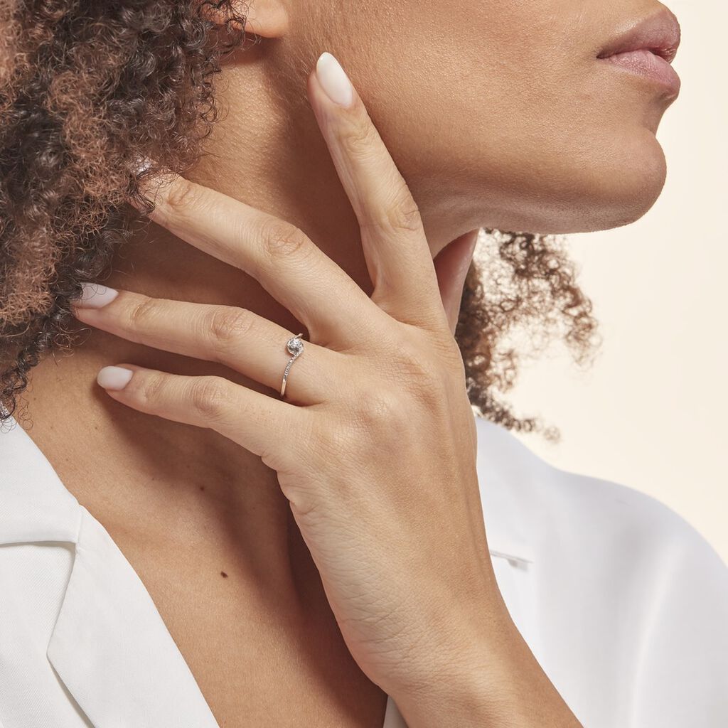 Anello Solitario Sophia Oro Bianco Diamante