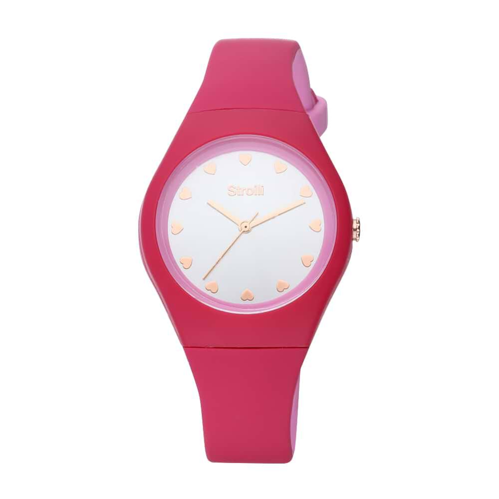 Santa Clara Orologio cinturino rosa in policarbonato. quadrante
