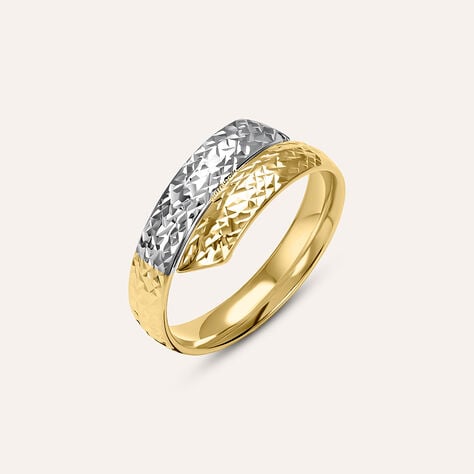 Anello Fascia Golden Lover Oro Bicolore - Anelli 18 Carati Donna | Stroili
