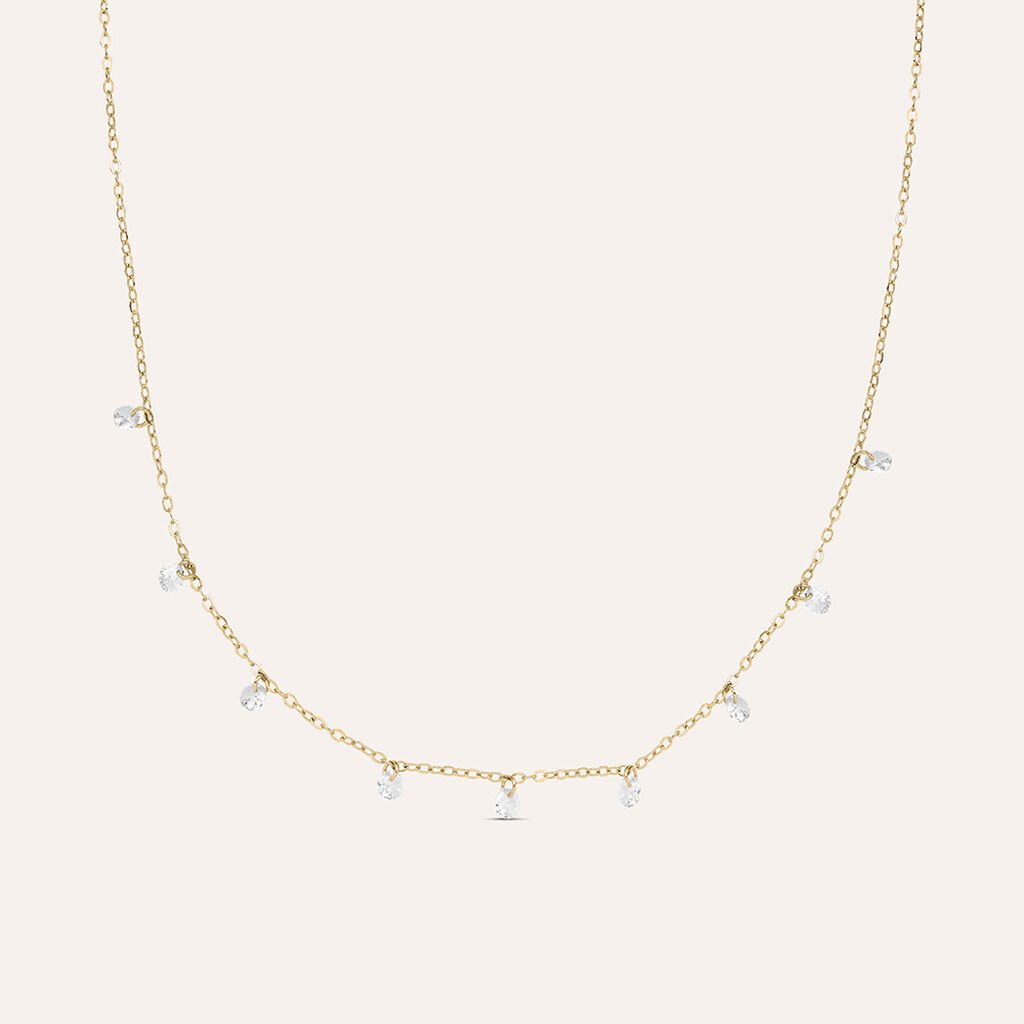 Collana Multi Punto Luce Golden Dream Placcato Oro Giallo Cubic Zirconia