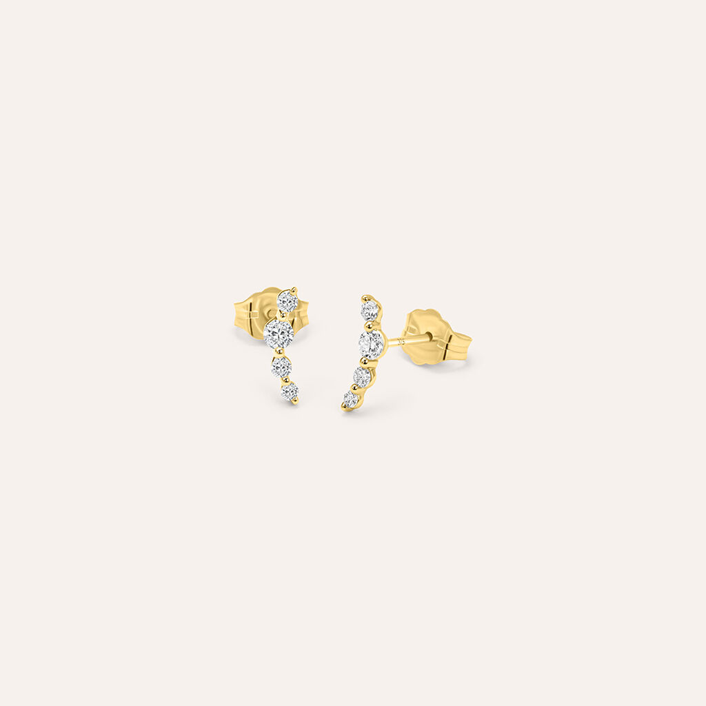Orecchini Lobo Diamade Glam Oro Giallo Diamante Lab-Grown - Orecchini a Lobo Donna | Stroili