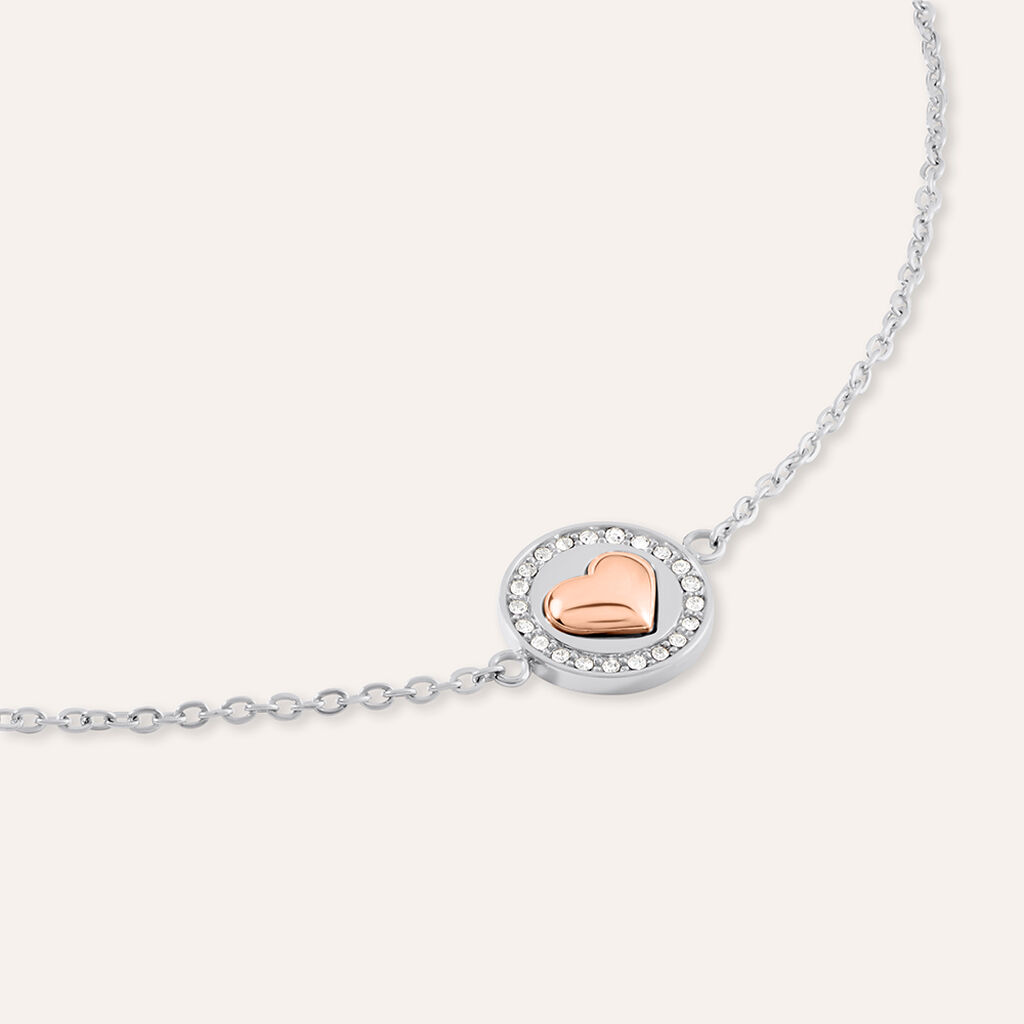 Bracciale Sunrise Acciaio Rosa Cristallo