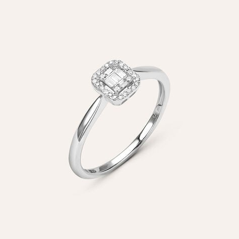 Anello Solitario Sophia Oro Bianco Diamante - Anelli con Pietre Donna | Stroili