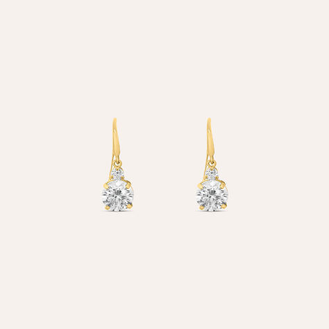 Orecchini Lobo Punto Luce Claire Oro Giallo Cubic Zirconia - Orecchini a Lobo Donna | Stroili
