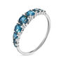 Anello Riviere Amélie Oro Bianco Topazio