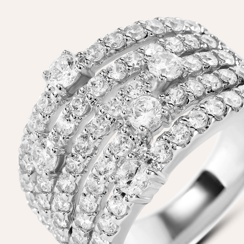 Anello Fascia Red Carpet Argento Rodiato Cubic Zirconia