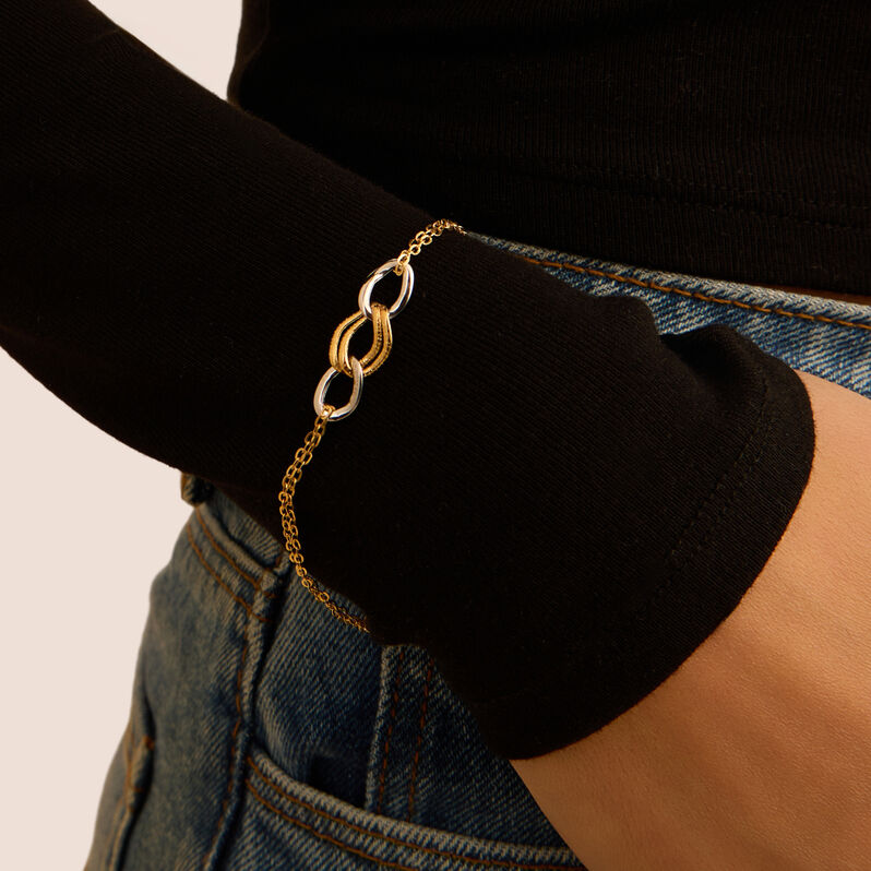 Bracciale Catena Beverly Oro Bicolore - Bracciali Amicizia Donna | Stroili