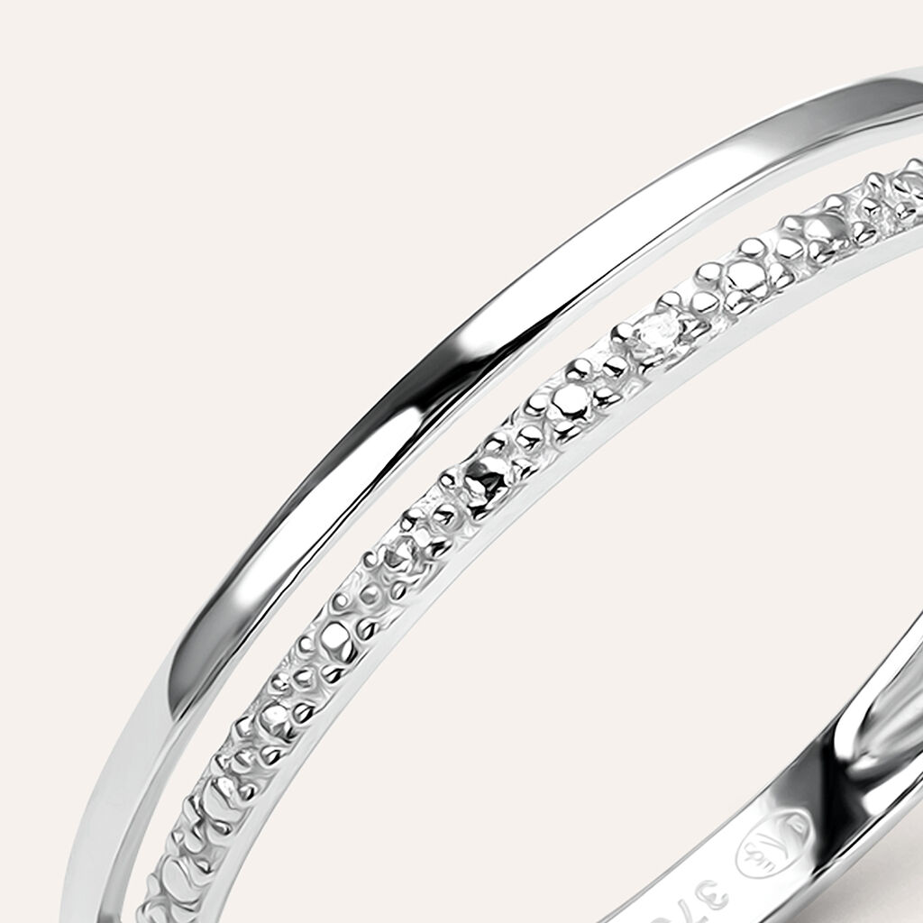 Anello Fascia Sophia Oro Bianco Diamante - Anelli con Pietre Donna | Stroili